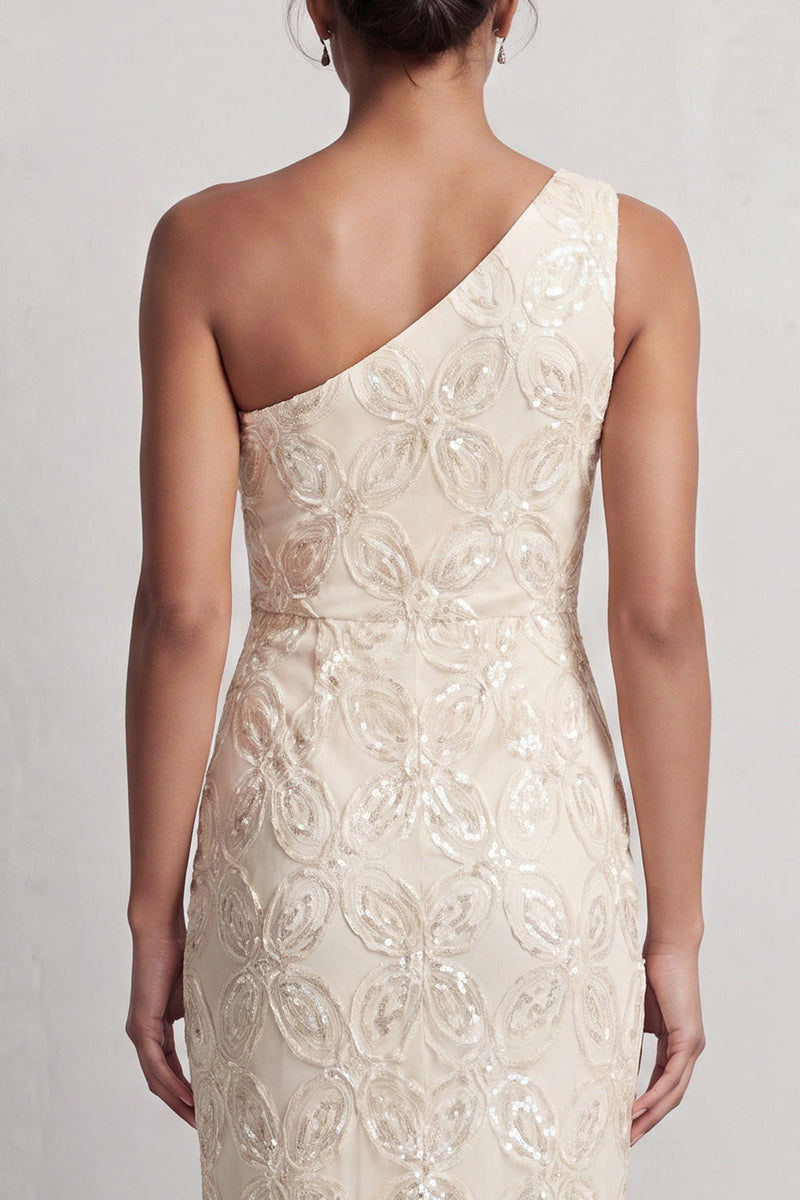 Load image into Gallery viewer, Mermaid Sequins Light Pink Sparkly Long Mother of the Bride Dress with Slit