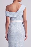 Load image into Gallery viewer, Mermaid Sequins Sparkly Apricot Long Mother of the Bride Dress with Slit