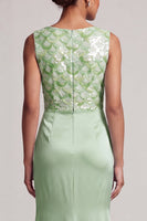 Load image into Gallery viewer, Sparkly Light Blue Mermaid Ruched Long Mother of the Bride Dress