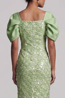 Load image into Gallery viewer, Sheath Sparkly Blush Sequins Long Mother of the Bride Dress with Slit