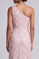Load image into Gallery viewer, Sparkly Champagne Sequin Mermaid Long Mother of the Bride Dress with Keyhole