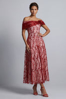 Load image into Gallery viewer, Sparkly Floral Champagne Beaded A-Line Long Mother of the Bride Dress