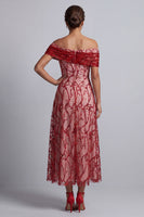 Load image into Gallery viewer, Sparkly Floral Champagne Beaded A-Line Long Mother of the Bride Dress