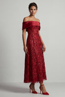 Load image into Gallery viewer, Sparkly Pink Sequin A-Line Long Mother of the Bride Dress