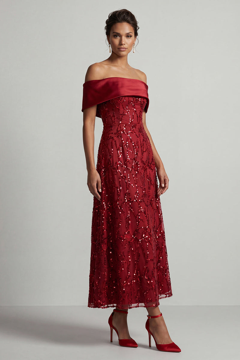 Load image into Gallery viewer, Sparkly Pink Sequin A-Line Long Mother of the Bride Dress