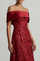 Load image into Gallery viewer, Sparkly Pink Sequin A-Line Long Mother of the Bride Dress
