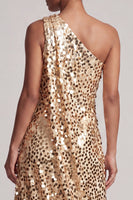 Load image into Gallery viewer, Sparkly Sequin Green A-Line Long Mother of the Bride Dress