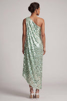 Load image into Gallery viewer, Sparkly Sequin Green A-Line Long Mother of the Bride Dress