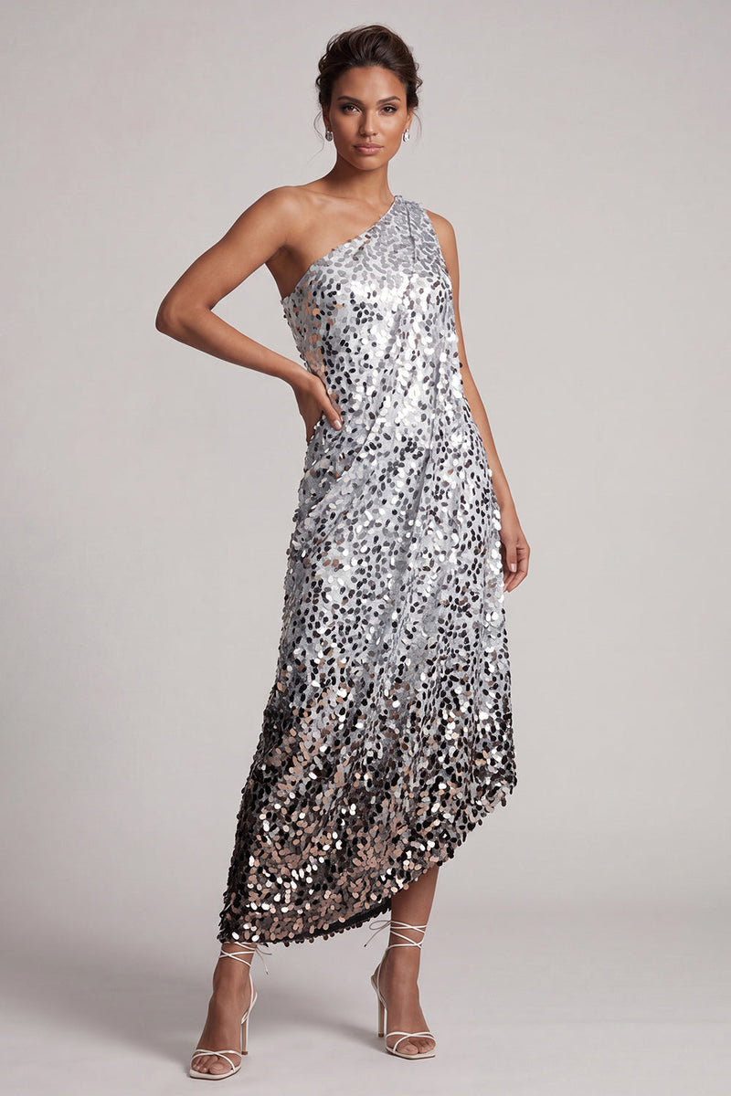 Load image into Gallery viewer, Sparkly Sequin Green A-Line Long Mother of the Bride Dress