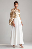 Load image into Gallery viewer, Champagne Sparkly Sequin A-Line Long Mother of the Bride Dress