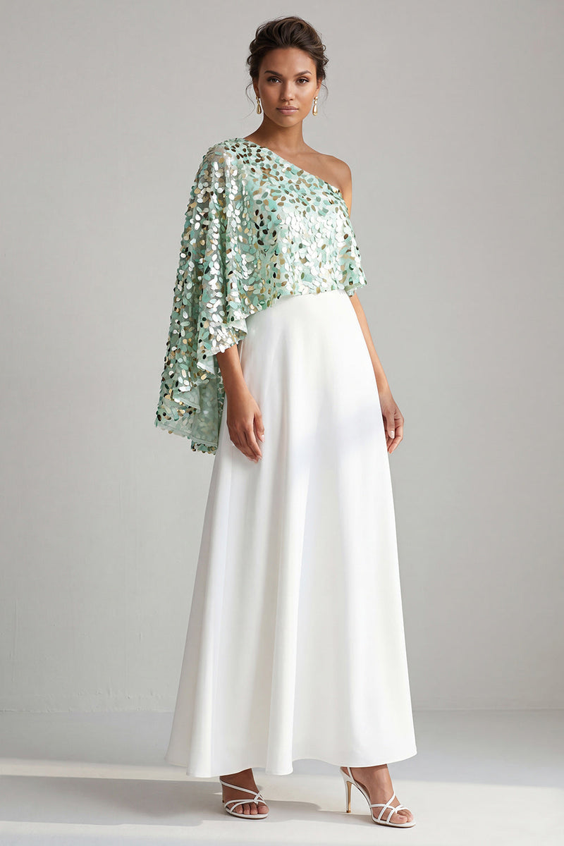 Load image into Gallery viewer, Champagne Sparkly Sequin A-Line Long Mother of the Bride Dress