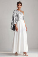 Load image into Gallery viewer, Champagne Sparkly Sequin A-Line Long Mother of the Bride Dress