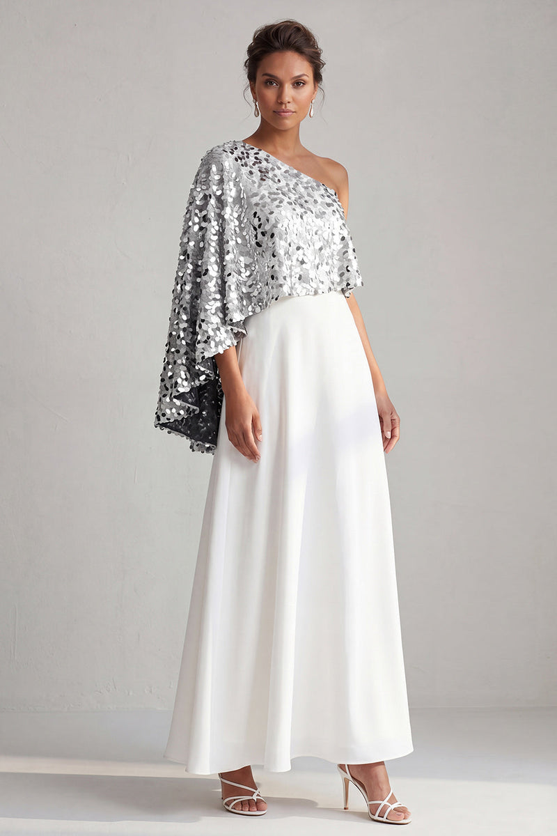 Load image into Gallery viewer, Champagne Sparkly Sequin A-Line Long Mother of the Bride Dress