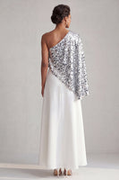 Load image into Gallery viewer, Champagne Sparkly Sequin A-Line Long Mother of the Bride Dress