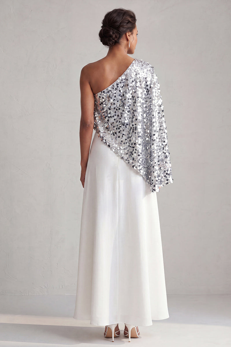 Load image into Gallery viewer, Champagne Sparkly Sequin A-Line Long Mother of the Bride Dress