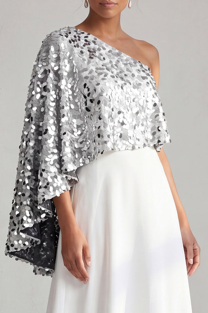 Load image into Gallery viewer, Champagne Sparkly Sequin A-Line Long Mother of the Bride Dress
