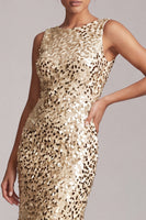 Load image into Gallery viewer, Sparkly Green Sequin Boat Neck Long Mother of the Bride Dress