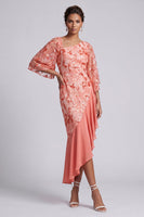 Load image into Gallery viewer, Green Floral Sparkly Sequin Mermaid Asymmetrical Mother of the Bride Dress