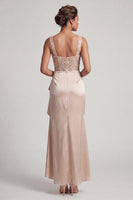 Load image into Gallery viewer, Sparkly Grey Blue Corset Ruffled Mermaid Long Mother of the Bride Dress