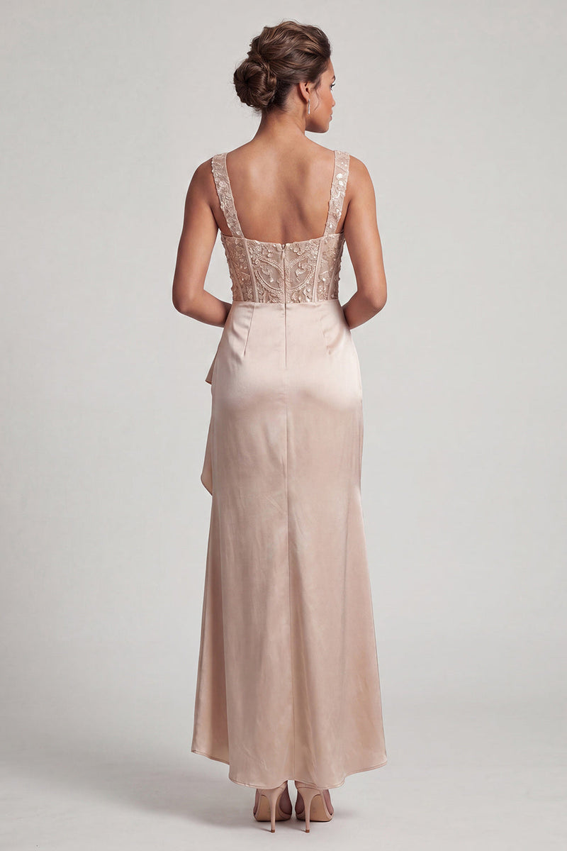 Load image into Gallery viewer, Sparkly Grey Blue Corset Ruffled Mermaid Long Mother of the Bride Dress