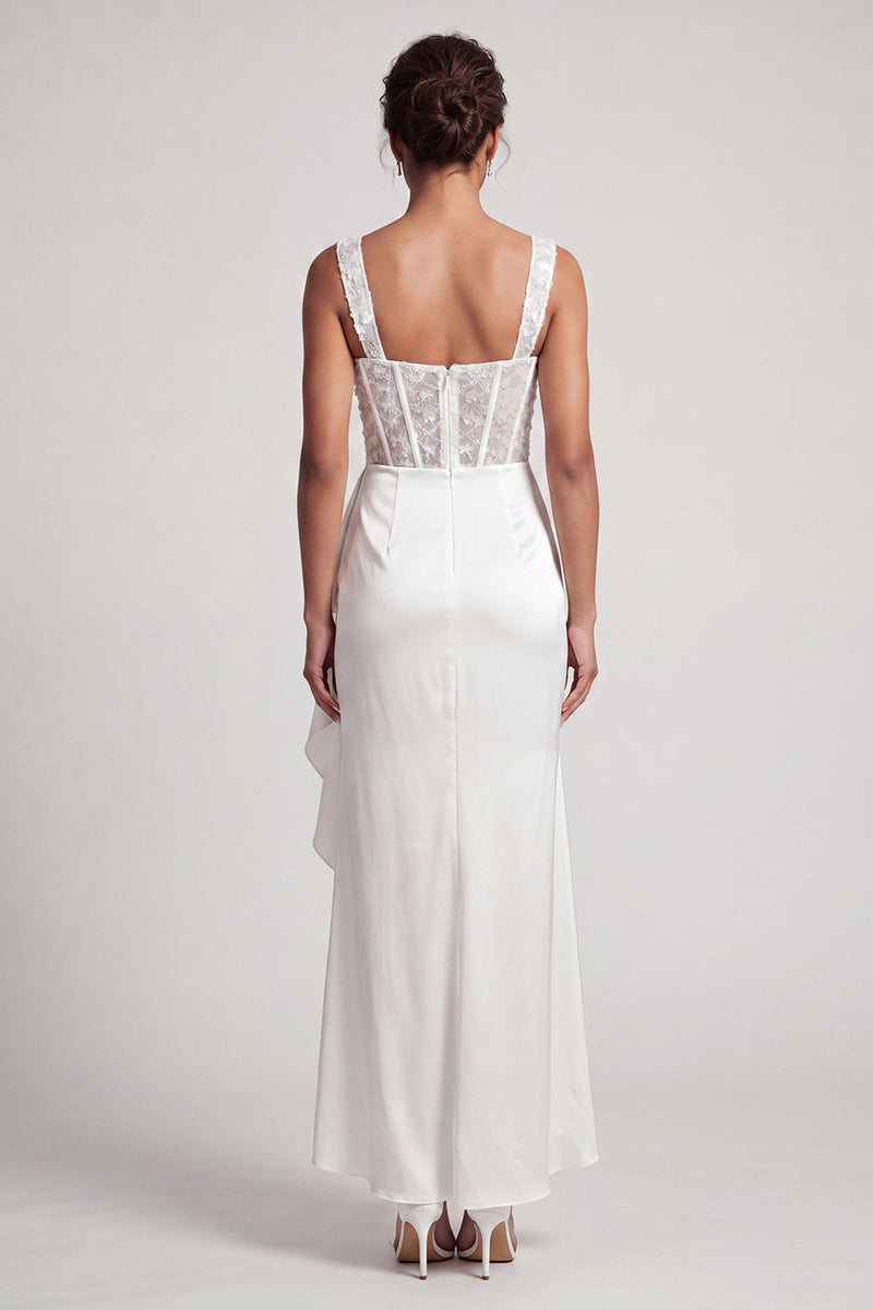 Load image into Gallery viewer, Sparkly Grey Blue Corset Ruffled Mermaid Long Mother of the Bride Dress