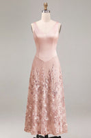 Load image into Gallery viewer, Sparkly Floral Pink Beaded A-Line Maxi Wedding Guest Dress