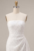 Load image into Gallery viewer, White Tight Ruched Floral Short Graduation Dress with Side Cape
