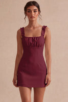 Load image into Gallery viewer, White Tight Square Neck Short Graduation Dress