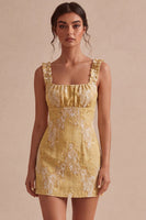 Load image into Gallery viewer, White Tight Square Neck Short Graduation Dress
