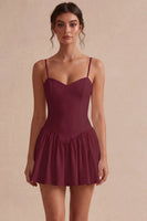 Load image into Gallery viewer, White A-Line Spaghetti Straps Short Graduation Dress