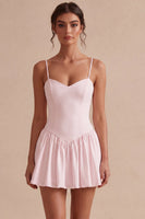Load image into Gallery viewer, White A-Line Spaghetti Straps Short Graduation Dress