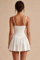 Load image into Gallery viewer, White A-Line Spaghetti Straps Short Graduation Dress
