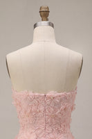 Load image into Gallery viewer, Floral Pink Beaded A-Line Short Cocktail Dress