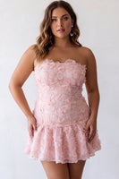 Load image into Gallery viewer, Floral Pink Beaded A-Line Short Cocktail Dress