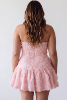 Load image into Gallery viewer, Floral Pink Beaded A-Line Short Cocktail Dress