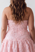 Load image into Gallery viewer, Floral Pink Beaded A-Line Short Cocktail Dress