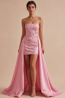 Load image into Gallery viewer, Sparkly Pink Sequin Tight Short Cocktail Dress with Cape