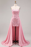 Load image into Gallery viewer, Sparkly Pink Sequin Tight Short Cocktail Dress with Cape