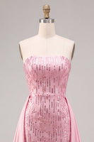 Load image into Gallery viewer, Sparkly Pink Sequin Tight Short Cocktail Dress with Cape