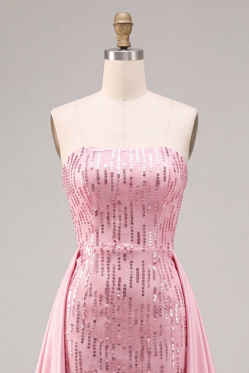Load image into Gallery viewer, Sparkly Pink Sequin Tight Short Cocktail Dress with Cape