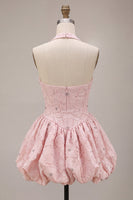 Load image into Gallery viewer, Sparkly Floral Pink Beaded A-Line Short Corset Cocktail Dress