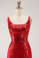 Load image into Gallery viewer, Burgundy Square Neck Sparkly Tight Short Cocktail Dress