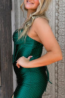 Load image into Gallery viewer, Sparkly Dark Green Beaded Corset Halter Tight Short Cocktail Dress