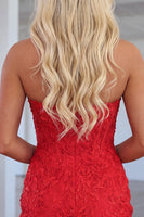 Load image into Gallery viewer, Red Corset Lace Sweetheart Tight Short Cocktail Dress