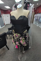 Load image into Gallery viewer, Sparkly Black Corset TIght Sweetheart Short Cocktail Dress