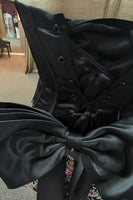 Load image into Gallery viewer, Sparkly Black Corset TIght Sweetheart Short Cocktail Dress