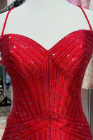 Load image into Gallery viewer, Royal Blue Sparkly Tight Spaghetti Straps Beaded Short Cocktail Dress