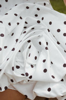 Load image into Gallery viewer, White Polka Dots Strapless A Line Mini Bubble Cocktail Dress