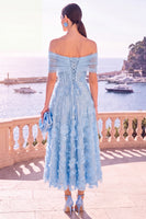 Load image into Gallery viewer, Pink Floral Off the Shoulder A Line Maxi Beach Wedding Guest Dress