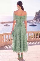 Load image into Gallery viewer, Pink Floral Off the Shoulder A Line Maxi Beach Wedding Guest Dress